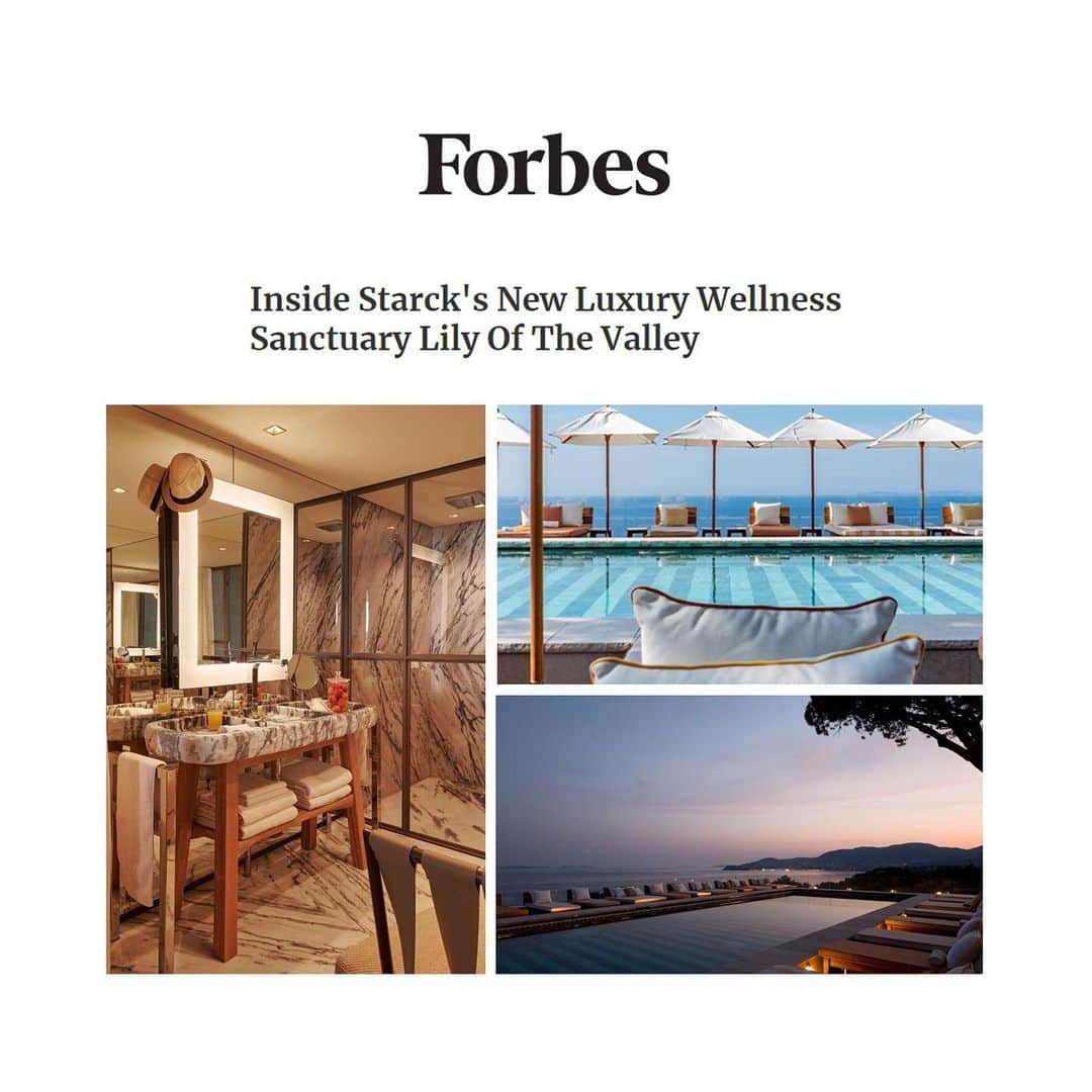 Biologique Recherche USAさんのインスタグラム写真 - (Biologique Recherche USAInstagram)「Treat yourself to an infinite wellness experience inside @starck 's new luxury wellness sanctuary: @lilyofthevalleyhotel. Exquisitely set between the gentle Riviera and bustling Saint-Tropez, the hotel stands on Gigaro Hill with terraces overlooking the Mediterranean Sea, offering the most peaceful panoramic views.  In quest of perfect harmony, Lily Of The Valley selected Biologique Recherche as a privileged partner to provide their guests with exceptional personalized care. The Spa, featuring seven spacious treatment rooms bathed in natural light, is the ideal relaxation retreat.  Lily of the Valley is a place where human and nature come together as one in a place of balance, wellness and kindness, reflecting Philippe Starck belief that "Creation must invest in an environment without destabilising it". Read more about it in @forbes today. Link in bio! • • • #biologiquerecherche #passion #expert #beauty #skin #skincare  #followyourskininstant #buildingbetterskin #skininstant #lilyofthevalleyhotel #philippestarck #starckhotel #cotedazur #france #frenchriviera#sainttropez #treatyourself #skintreatments #sanctuary #wellness #forbes」8月24日 3時50分 - biologique_recherche_usa