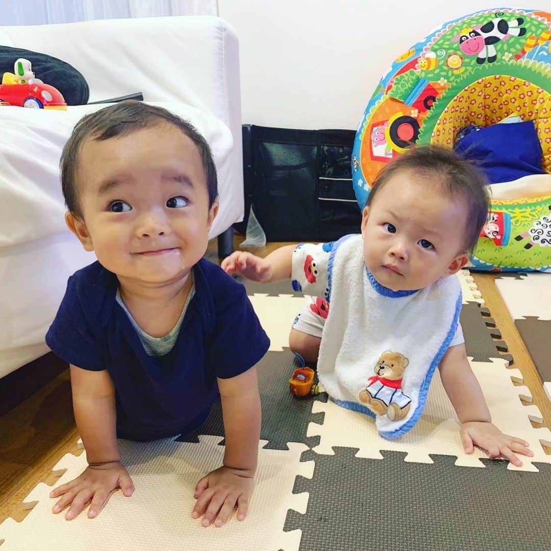 村主章枝さんのインスタグラム写真 - (村主章枝Instagram)「Tsuki and Kosei 🥰 #babyshot  #babylife  @kakichika  @tsu_ki_stagram」8月24日 4時42分 - fumie.suguri