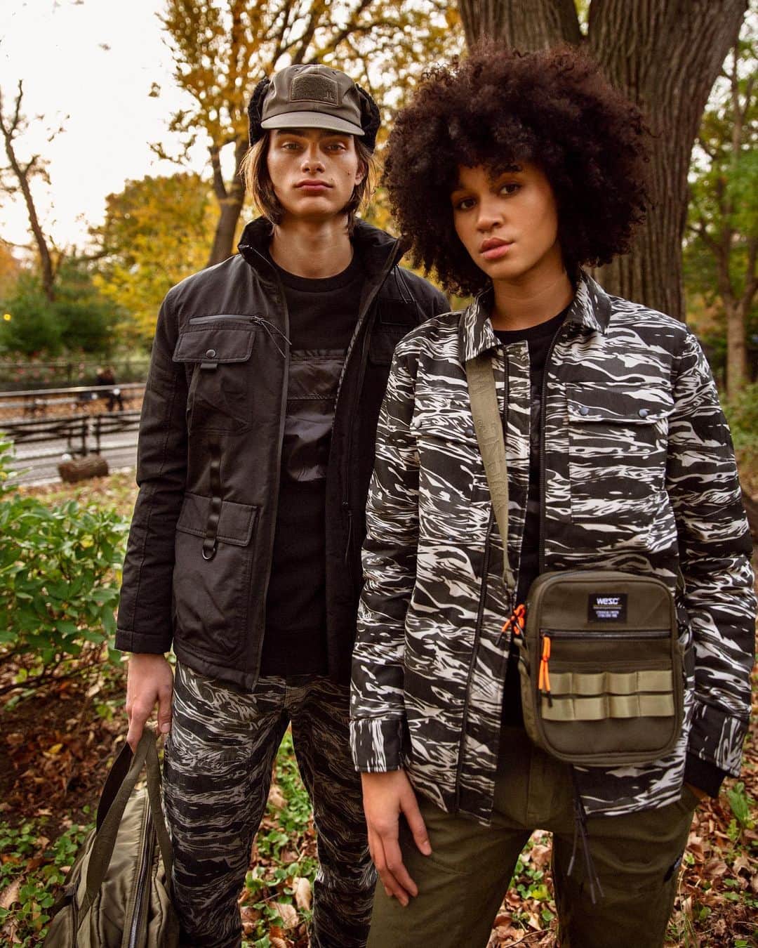 のインスタグラム：「“Rebellious Youth” is coming strong for CAMO season. We celebrate our 20th year anniversary with our Autumn-Winter ‘19 collection which will be dropping online and in-store soon.  #Wesc #superlativeconspiracy #Wescfall19 #wescfw19 #camo #camoflauge #fall」