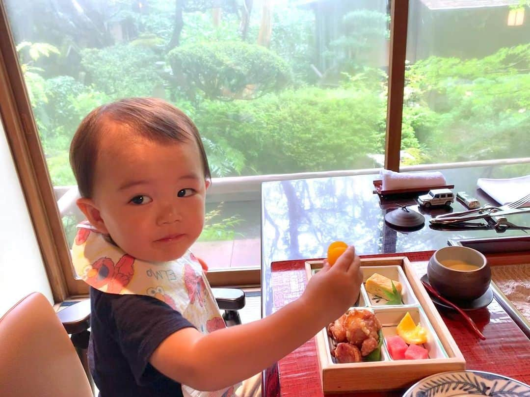 花田浩菜さんのインスタグラム写真 - (花田浩菜Instagram)「#うかい鳥山 で頂いたお料理達😊 . . 目の前の囲炉裏で焼いてくれるメインのお肉達はほんと贅沢で美味しかった〜✨ #お子様コース として子供用メニューもあり、大人と同じ囲炉裏で焼いてくれるお肉も一口サイズにされており、さすがのホスピタリティで大人が見ても美味しそうでばくばく👶❤️（最初の三枚は子供用のご飯達） デザートまでとっても美味しかったです😭✨ . . お盆でも#個室 が空いていて、#子連れ にはほんとありがたく。 テーブル席には#ハイチェア も設置しておいてくださいました。 個室からもお庭が見えるし、広いのでコースに飽きた息子も歩けたり、お外眺めたりできるし2時間半ほどゆっくりまでとは行かなくとも気が楽に食べることができました😊❤️ 都心から少し足を伸ばすだけで、 こんなに旅行気分が味わえる素敵な場所があるなんてまだまだ知らない東京がたくさんです❤️ 夏の家族の思い出が増えました✨ プロフィールから飛べるブログにも記事を更新しています。📖 https://ameblo.jp/icecrea-m/entry-12507496472.html . . @tamahatsu_official #たま発  #tamahatsu  #PR  #多摩の魅力発信プロジェクト #日本再発見 #八王子 #高尾山口 #うかい亭 #子連れランチ #子連れでお出かけ #赤ちゃんのいる生活 #1歳10ヶ月 #1歳11ヶ月 #個室ランチ #個室ランチ東京 #男の子ママ #ig_oyabakabu #happy #happydays」8月24日 9時16分 - hanadahirona