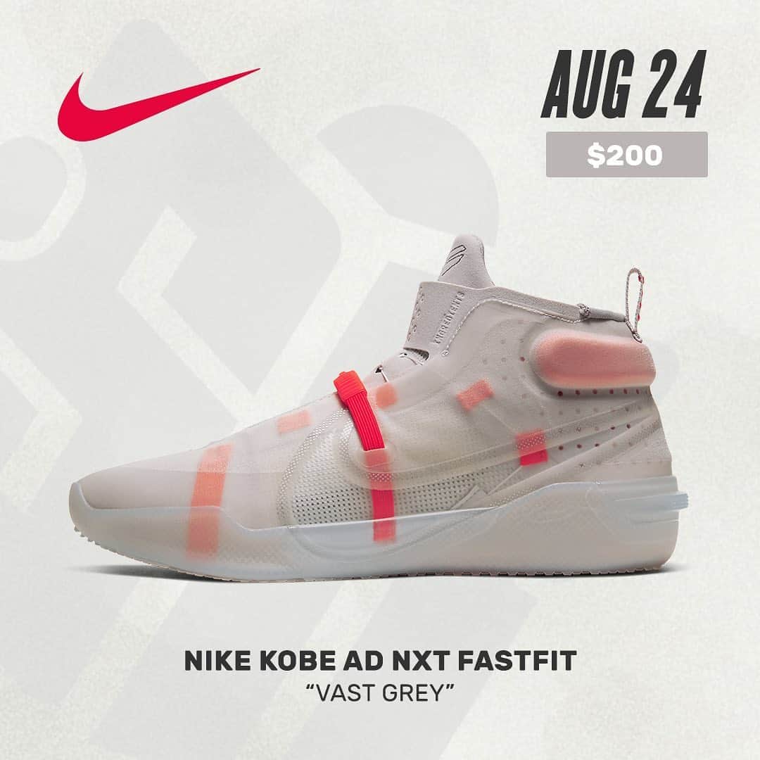 Sneaker Newsさんのインスタグラム写真 - (Sneaker NewsInstagram)「#SNReleaseAlert : The Nike Kobe AD NXT FastFit "Vast Grey" is set to release on August 24th. For a detailed look at official images, hit the link in our bio.」8月24日 10時15分 - sneakernews