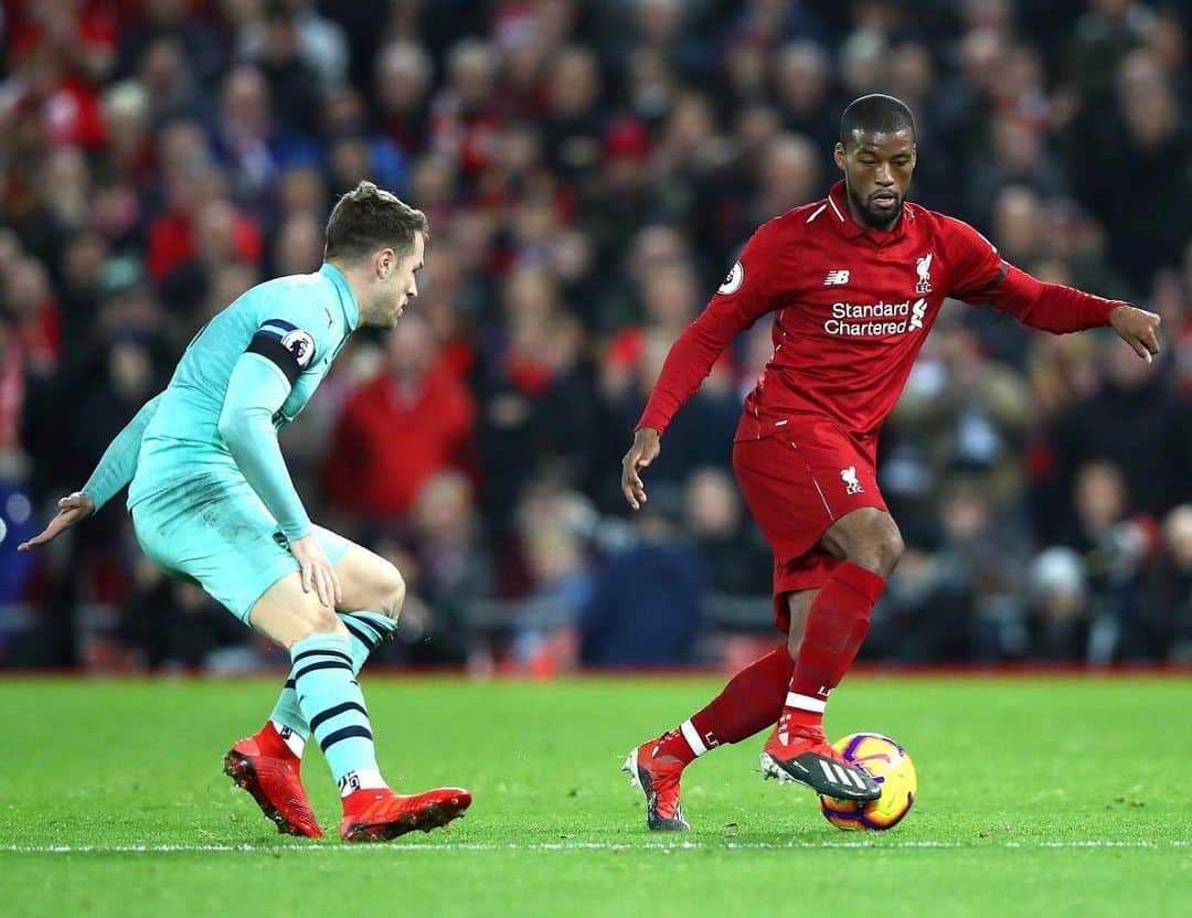 ジョルジニオ・ワイナルドゥムさんのインスタグラム写真 - (ジョルジニオ・ワイナルドゥムInstagram)「MATCHDAY 🔥 BIG Anfield game today! 💪🏾 Can’t wait, how you feeling Reds!? 🔴 #YNWA #LIVARS」8月24日 20時03分 - gwijnaldum