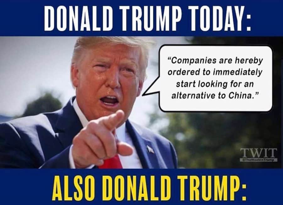 レイ・アレンのインスタグラム：「So his businesses are ok to benefit from China? The hypocrisy is real! I'm sorry but he's a con man. Defend him all you want but just look at the pictures. He said China has been hurting America forever yet all of his products are made in China or somewhere else in the world thats not America. So much for only buy American! He continues using China labor but telling Americans to find another place to do business🤔. This man is unfit to be running our country. Be honest with yourselves. This is not about political affiliations! The simple fact that he is ordering people to find an alternative is insane. A president can't tell someone in this country what to do with their business. Wow, government telling people what to do with businesses🤔Open your eyes people👀 You can admit that you made a mistake that you voted for him!  I can't wait to hear all the excuses some of you will make for him #voteforanyonebuttrump #emolumentsclauseviolations #trumpfatigue」