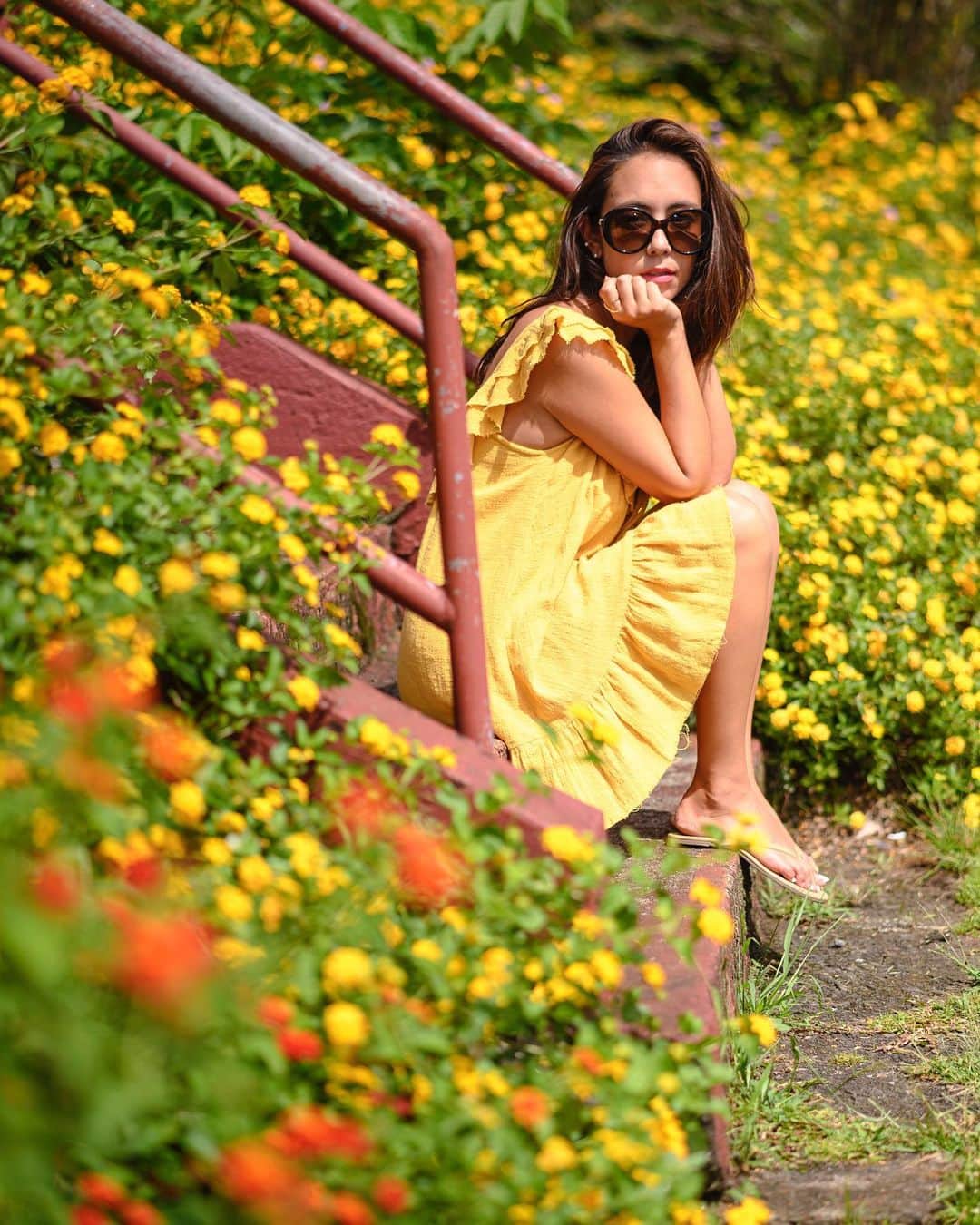 鮎河ナオミさんのインスタグラム写真 - (鮎河ナオミInstagram)「Hey🌼👋💛 . . . . . #summer #summerflowers #bigisland #hawaii #ビッグアイランド #ハワイ島 #お花が可愛かったので #🌼」8月24日 14時15分 - naomiayukawa
