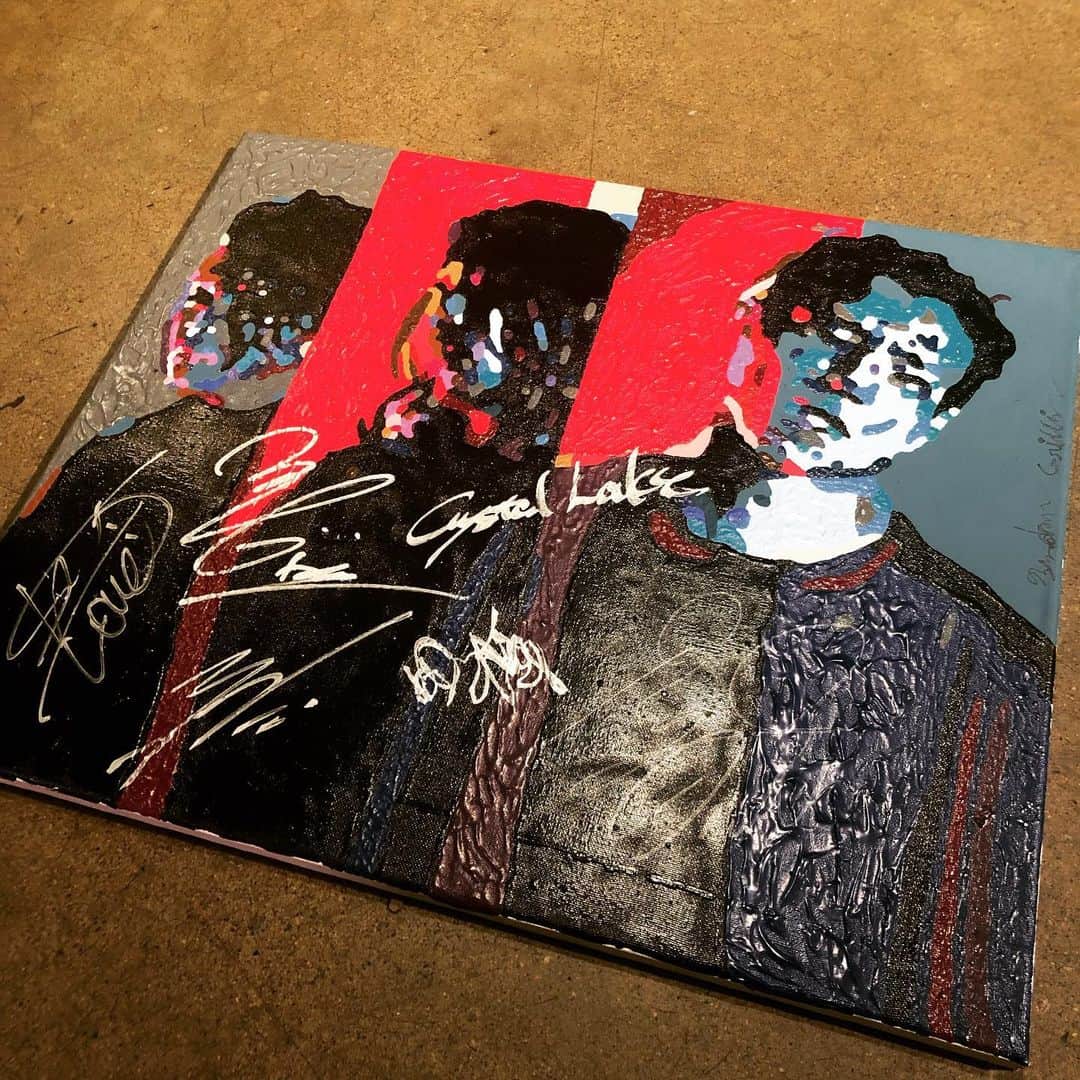 Crystal Lakeさんのインスタグラム写真 - (Crystal LakeInstagram)「Thanks for the great oil paint artwork us @griffin7041 👏You fucking rule!! We LOVE fan art so much!! Anyways, Minneapolis was so crazy!! Thanks!! #CrystalLake #Helix #FanArt」8月24日 15時34分 - crystallake777