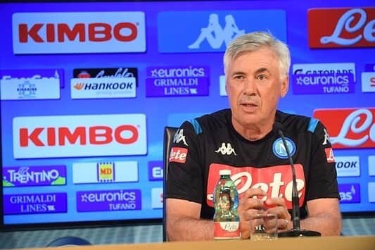 カルロ・アンチェロッティのインスタグラム：「Gli obbiettivi sono stati raggiunti, abbiamo la qualità per lottare e per provare a vincere lo Scudetto. #forzanapolisempre  Our goals have been achieved and we now have the quality to fight with the objective of winning the Scudetto.」