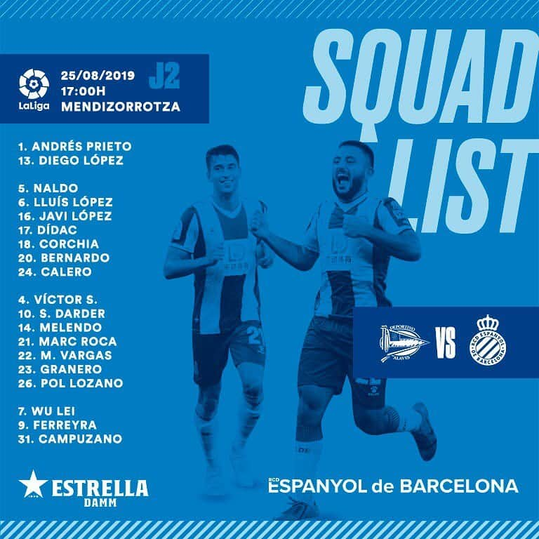 RCDエスパニョールさんのインスタグラム写真 - (RCDエスパニョールInstagram)「📋 Llista de convocats per al partit de demà! - 📋 ¡Lista de convocados para el partido de mañana! - 📋 Squad list for tomorrow! - 📋 明日比赛大名单出炉！ - #RCDE | #Volem | #EspanyoldeBarcelona | #AlavésEspanyol」8月24日 19時37分 - rcdespanyol