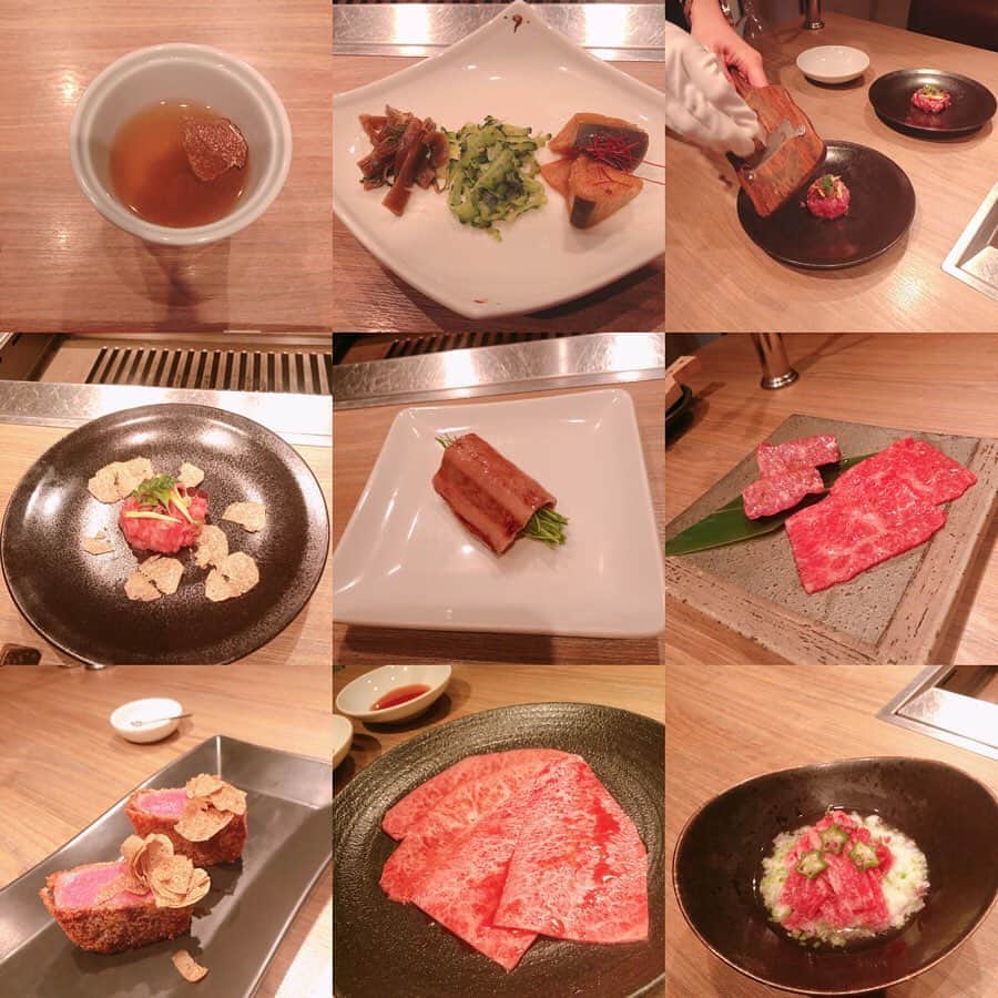 山下莉奈さんのインスタグラム写真 - (山下莉奈Instagram)「夏希 @natsukiikeda624  焼肉行きました💕コースにしたら品数も豊富で大満足😆💓 見るからに綺麗なお肉でとても美味しかった‼️削りたてトリュフまで出た😍✨✨ 卵とろ〜んなすき焼き風と最後の牛丼がたまらなぁい🤤💓 肉と米の最強コンビ👍  #ushigoro #ushigoro西麻布 #焼肉 #yakiniku #トリュフ」8月24日 22時00分 - rinayamashita