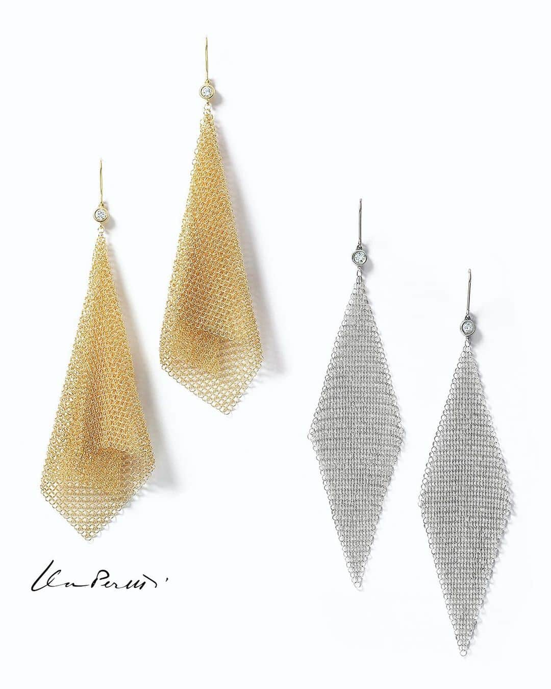 ティファニーさんのインスタグラム写真 - (ティファニーInstagram)「Uncommon Thread. Elsa Peretti’s Mesh earrings drape like fabric in intricately woven gold and sterling silver. Among her most recognized creations, this collection is crafted with an exclusive technology created specifically for Tiffany. Tap to shop and discover more via the link in bio. @elsaperettiofficial #ElsaPeretti #Tiffany #TiffanyAndCo」8月24日 22時49分 - tiffanyandco