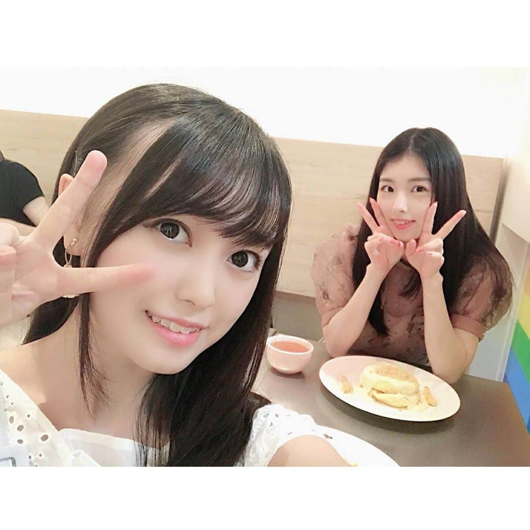 樋渡結依さんのインスタグラム写真 - (樋渡結依Instagram)「さっほーさんとパンケーキ食べてきたよ〜🥞 前から大好きだったさっほーさんがより大好きになりました〜💓ウフフ☺️ #レインボーパンケーキ 🥞 さっほーさん #ご馳走様でした😊♥️ #岩立チームb 💙」8月24日 23時12分 - yui_hiwatashi0430