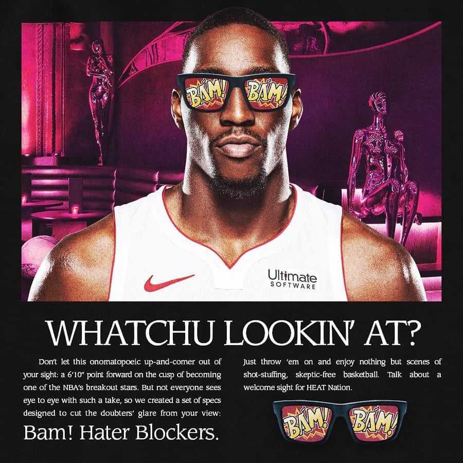 Miami HEATさんのインスタグラム写真 - (Miami HEATInstagram)「There ain’t a thing that @bam1of1 can’t block 💥👉 #NBABlockWeek」8月25日 0時21分 - miamiheat