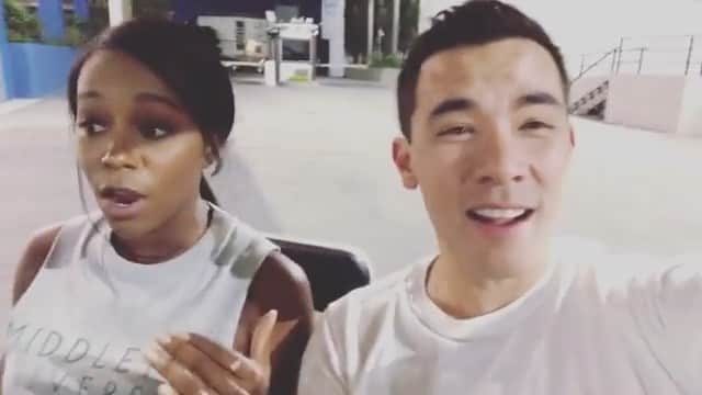 アジャ・ナオミ・キングのインスタグラム：「Late night at work powered by @beyonce 😉」
