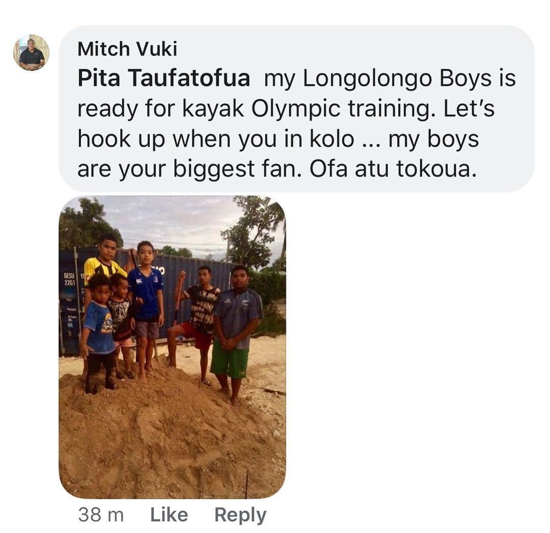 ピッタ・タウファトフアさんのインスタグラム写真 - (ピッタ・タウファトフアInstagram)「Didn’t quite get my Olympic qualification (just yet ) but couldn’t be happier with these kinds of results... Messages like this give me fuel for my paddle power. Just happy to start spreading the love of Kayaking, Sports and the Olympic Dream to the next generation! @planetcanoe @olympics #tonga #kids #opportunities」8月25日 1時45分 - pita_tofua
