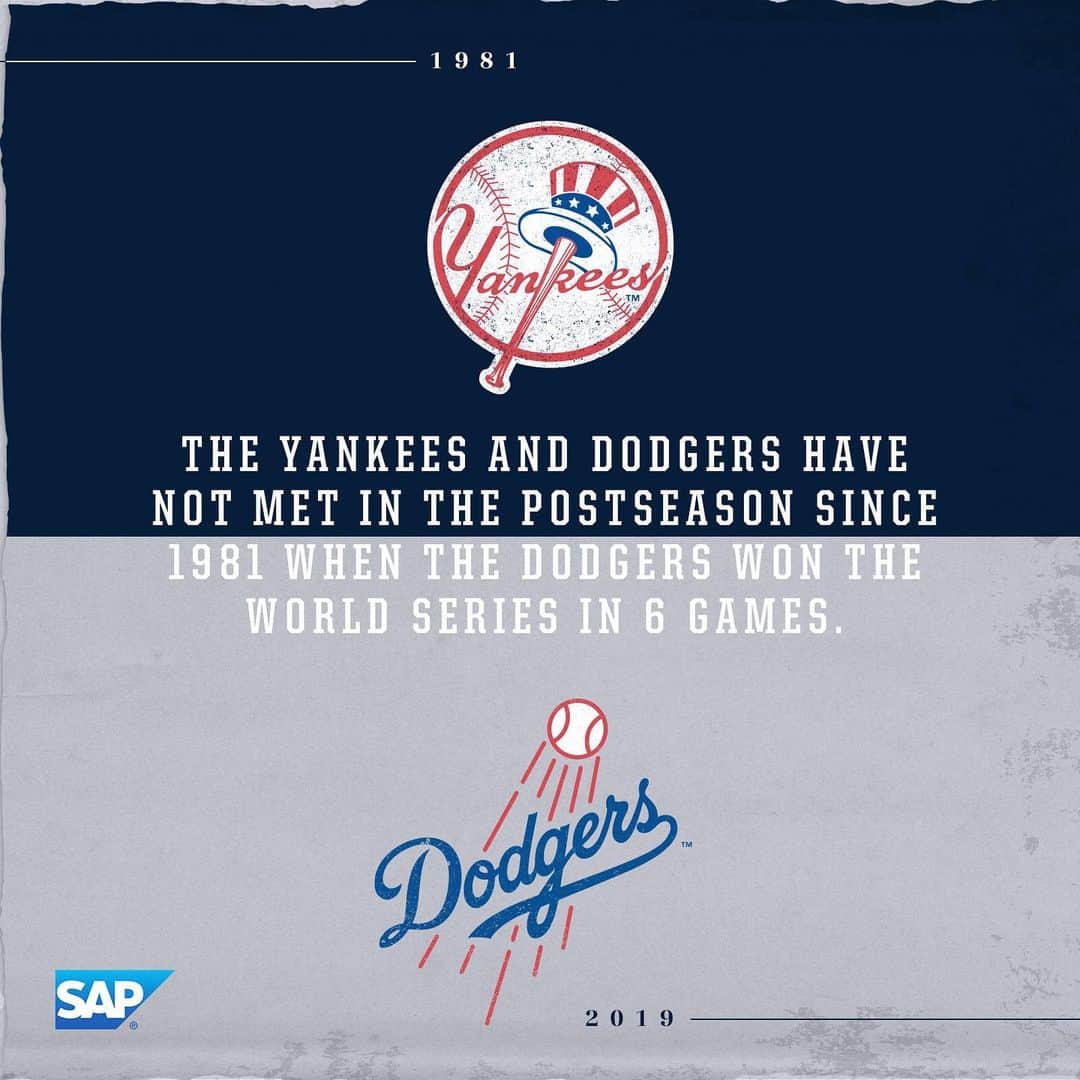 ニューヨーク・ヤンキースさんのインスタグラム写真 - (ニューヨーク・ヤンキースInstagram)「✌️ teams. ☝️ intertwined history. @sapsports #sap」8月25日 2時49分 - yankees