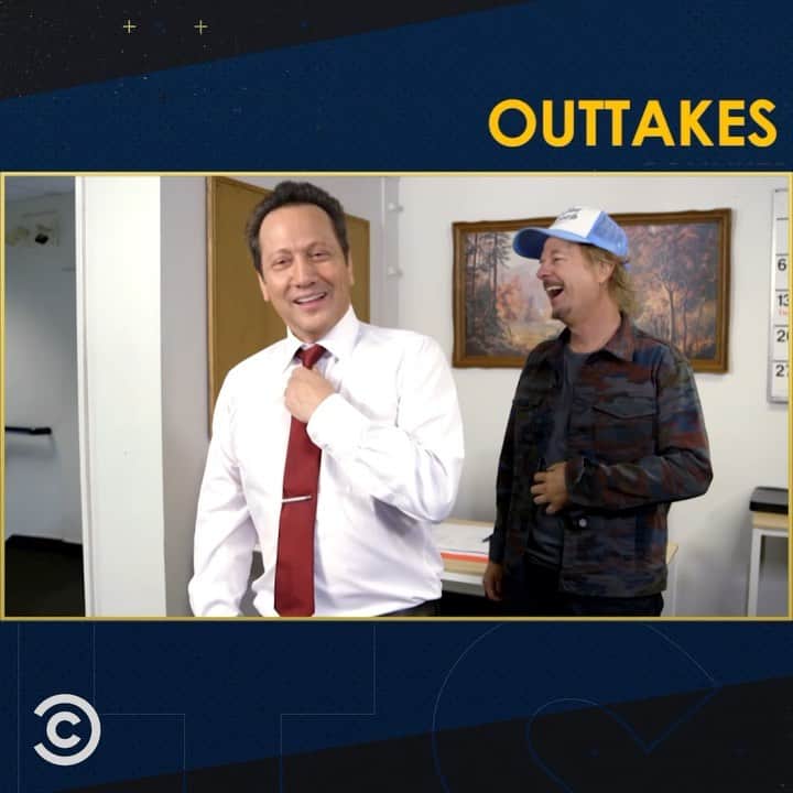 デヴィッド・スペードのインスタグラム：「The hilarious @IamRobSchneider and I doing RichMeister outtakes @lightsout」