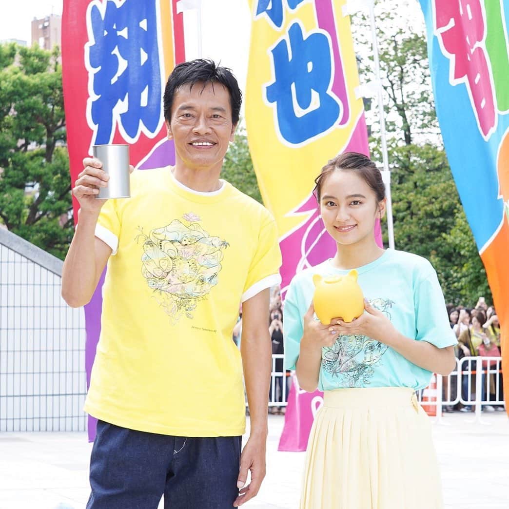24時間テレビ42 愛は地球を救うのインスタグラム：「. 国技館に遠藤憲一さん・岡田結実さんがいらっしゃいました！  #24時間テレビ42」