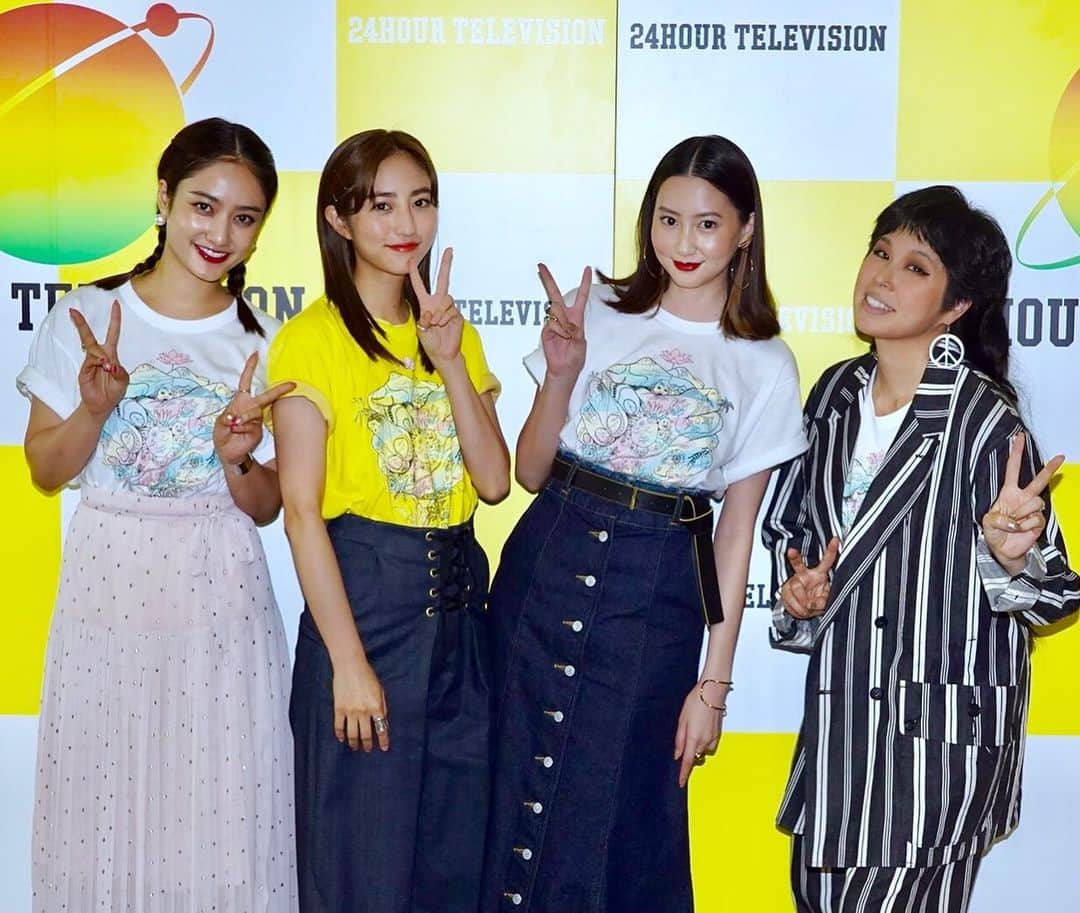 24時間テレビ42 愛は地球を救うのインスタグラム：「. 国技館にAIさん・河北麻友子さん・堀田茜さん・谷まりあさんがいらっしゃいました！  #24時間テレビ42」