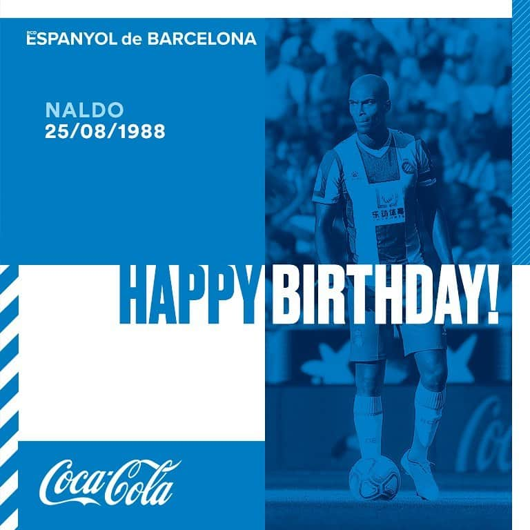 RCDエスパニョールさんのインスタグラム写真 - (RCDエスパニョールInstagram)「Comencem el diumenge amb l’aniversari de Naldo! Per molts anys! 😃🎂 ¡Feliz cumpleaños, Naldo! ¡Que tengas un gran día! 🎁🎉 Happy birthday, Naldo! Have a nice day! 🎊 生日快乐，纳尔多！愿你度过愉快的一天！🤗 - 👉 Compra la samarreta de Naldo a la RCDE Store online! Només avui, estampació gratuïta! 👉 ¡Compra la camiseta de Naldo en la RCDE Store online! ¡Sólo hoy, estampación gratuita! 👉 Buy Naldo's shirt in our online RCDE Store! Only today, free printing! 👉 今天在西班牙人官方网上商店购买纳尔多的球衣，免费印号！ - #RCDE | #Volem | #EspanyoldeBarcelona | #happybirthday」8月25日 16時41分 - rcdespanyol