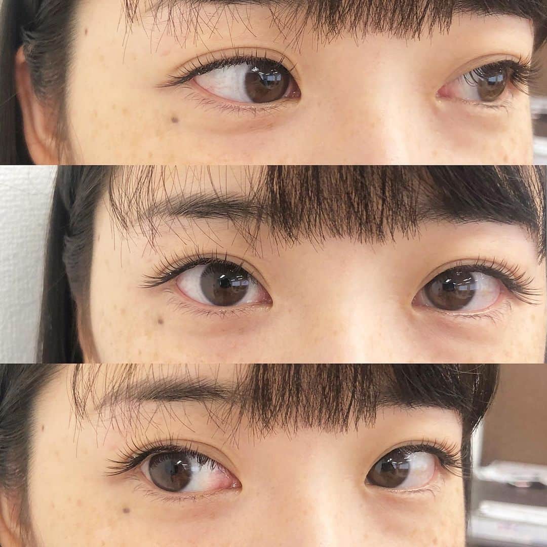 のインスタグラム：「@kanon_fukuda 福田がきてくれました👼🏻💕 . #darkbrown #khakibrown  #cカール → #jカール #120本 #アップワードラッシュ  目尻だけしないで#タレ目 風にしてます♡ . 目が元々パッチリだけど、 アップワードラッシュをしたので更にパッチリに♡ . . 一人一人に合う目元をご提案させていただいております♡ 沢山ご希望をお伝え下さいね🐵💕 . .  #eyedesigner #マツエク #アイデザイナー #まつ毛エクステ #吉祥寺 #吉祥寺マツエク#kaedeまつげ#モテまつげ  #カラーマツエク #ニュアンスマツエク #ナチュラルマツエク #ブライダルまつげエクステ #ブライダルマツエク #ブライダル #大阪#大阪マツエク」