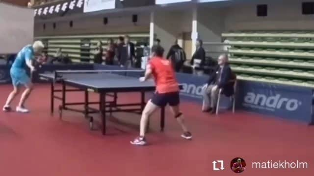 マチルダ・エコームのインスタグラム：「Oldie but goldie shot against Tie Yana from 2015. #aroundthenet #pingpong #tabletennis #athlete #throwback」