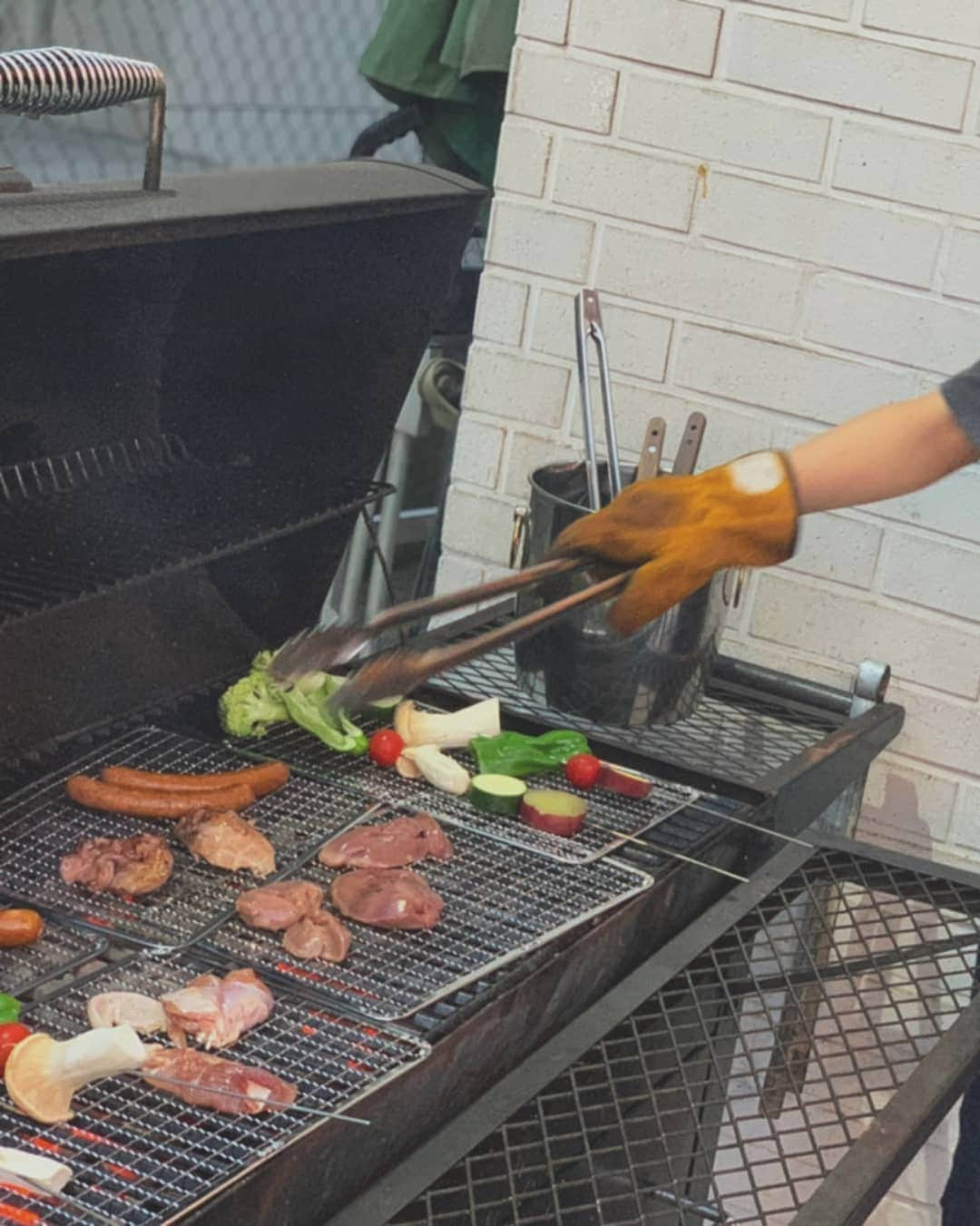 岡村明奈さんのインスタグラム写真 - (岡村明奈Instagram)「らぶな人とBBQ♡ #bbq #🍖」8月25日 22時21分 - akky1226