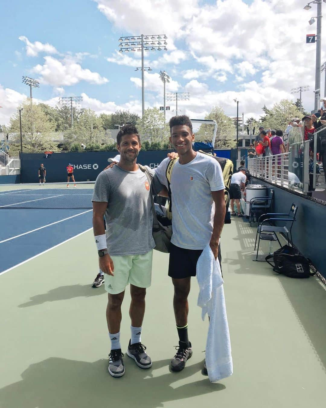 フェルナンド・ベルダスコさんのインスタグラム写真 - (フェルナンド・ベルダスコInstagram)「Thanks for the practice @felixaliassime !! 🎾💪🏽💦 @usopen」8月26日 4時30分 - ferverdasco