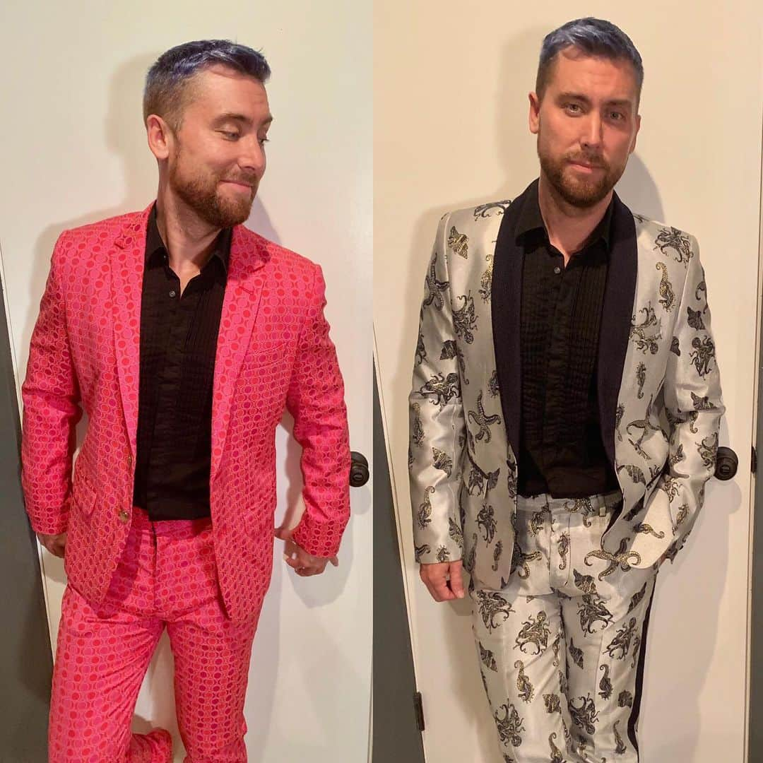 ランス・バスさんのインスタグラム写真 - (ランス・バスInstagram)「Ok my little peanuts! I need some fashion advice. Which one of these outfits is a better look for the #VMAs tomorrow??」8月26日 10時42分 - lancebass