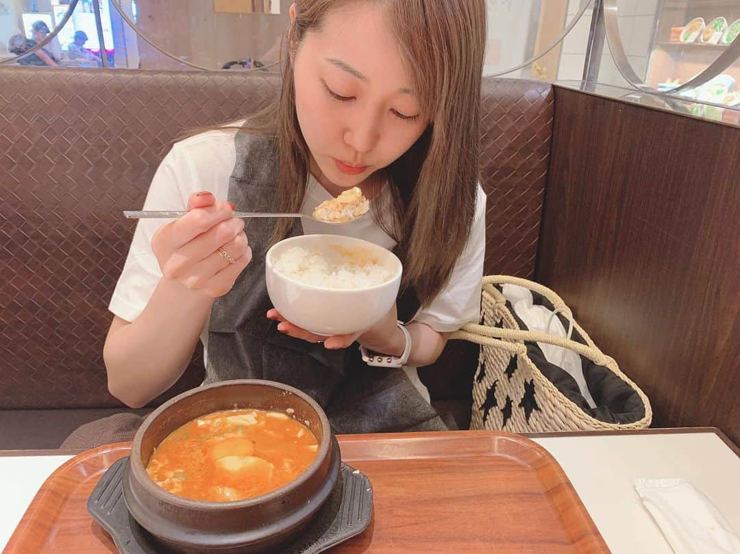 門脇佳奈子さんのインスタグラム写真 - (門脇佳奈子Instagram)「⭐️ 大好きなチーズ純豆腐チゲ🧀❤️ * * * ご飯大盛りしちゃった🤭」8月26日 19時55分 - kanakoofficial