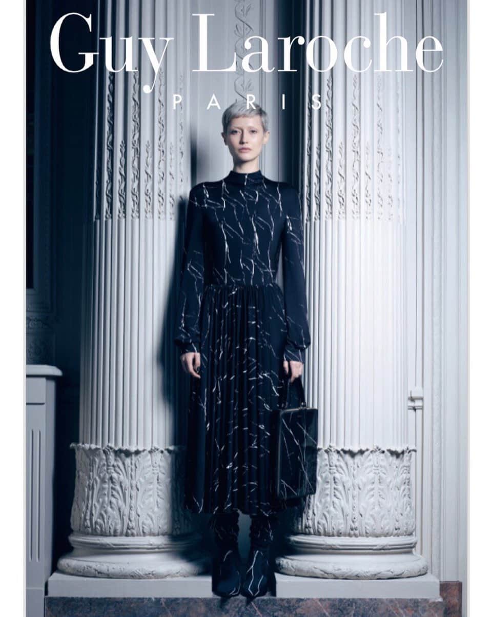 のインスタグラム：「FW 2019-20 Campaign - Photographed by @taniaetvincent - Directed by #richardrene - Make-up @tomlorenz #hairstyling @labiosthetiqueparis @labiosthetiquecoiffurebeaute #thecultureoftotalbeauty #guylarocheparis #guylaroche #style #paris #fashion @icinsightcommunications」