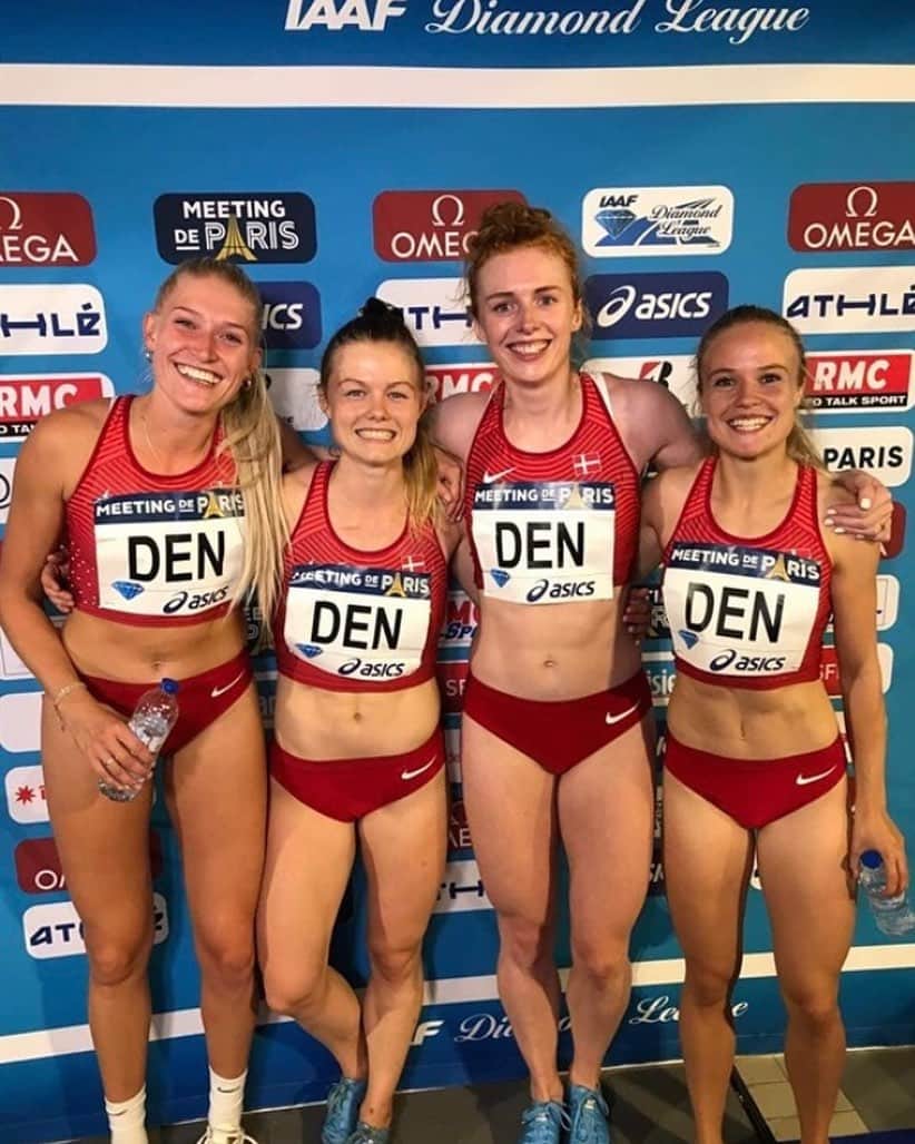 マチルドU・クラマーのインスタグラム：「Another great experience with the team 💫 #roadtodoha . . . . . @meetingparis @the_danish_relayteam #athletelife #love #backontrack #relayteam #diamondleague #paris #DLParis #motivated #dedicated #team #teamspirit #fast #nationalteam #comingbackstronger #watchme」