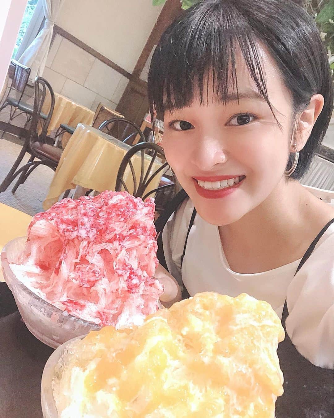 amiのインスタグラム：「#ice #shavedice #fruit #strawberry #mandarinorange」