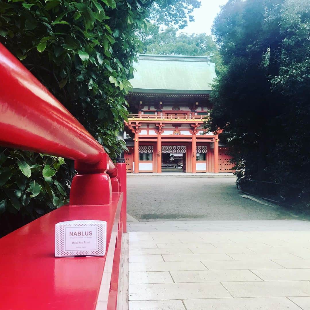 Nablus Japanのインスタグラム：「#ナーブルスソープ in #japan . . #nablussoap #オーガニック石鹸 #氷川神社」