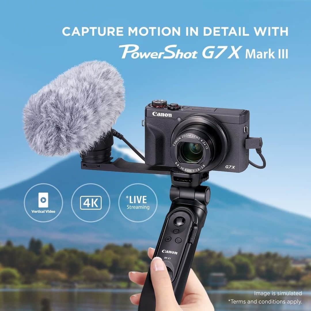 Canon Asiaのインスタグラム：「Power up 👊 your vlogs with the PowerShot G7 X Mark III! Capture motion in detail with 4K uncropped video recording 🎞️ powered by Canon’s latest DIGIC 8 processor.  It gets even better as the PowerShot G7 X Mark III also supports live streaming 🤳, allowing you to engage with your followers seamlessly! Its ability to record and playback videos vertically also make it fuss free when sharing on social media platforms.  Learn more about the brand new Canon PowerShot G7 X Mark III, link in bio!  #canonasia #photography #powershotg7x #powershot #vlog #livestream」