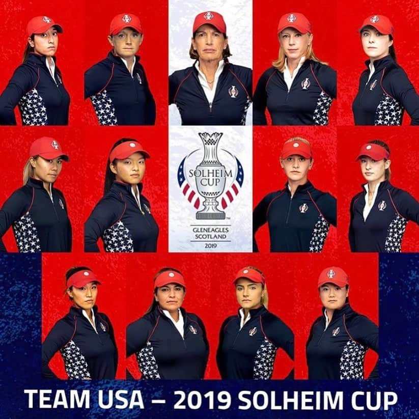 リセット・サラスのインスタグラム：「This is #TeamUSA 🇺🇸 with @mpressel and Stacy as @juliinkster captains picks❤️💙 Lets get ready for Scotland💪🏽🇺🇸💪🏽」
