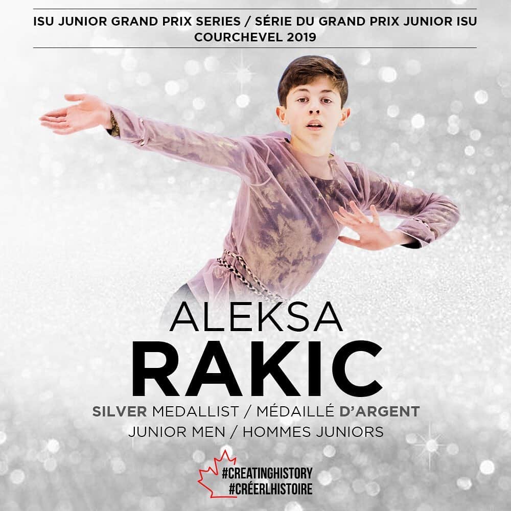 Skate Canadaさんのインスタグラム写真 - (Skate CanadaInstagram)「#ICYMI #NextGen skater Aleksa Rakic picked up a 🥈on the weekend at #JGPFigure Courchevel! #CreatingHistory // Si vous l’avez raté – Aleksa Rakic, patineur de la #prochainegénération, a été médaillé d’argent, en fin de semaine, au #GPJ Courchevel! #Créerlhistoire」8月27日 2時13分 - skate_canada