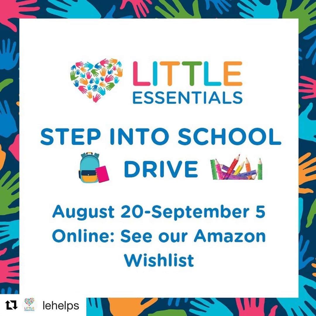 クレア・コフィーのインスタグラム：「#Repost @lehelps with @get_repost ・・・ As we prepare for school to start, we are hosting a drive to collect supplies that our kids will need. Check out our Amazon Wishlist (link in bio) and consider a donation for a child in need. ✏️📚📓🗂」