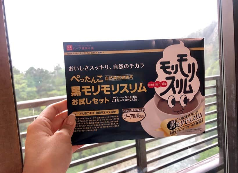 悠衣さんのインスタグラム写真 - (悠衣Instagram)「・ 旅行中でも持ち歩くこのお茶、 毎朝スッキリで美容健康茶なのにめっちゃおいしい！ ・ クセもなく飲みやすいので 濃いめに出して飲むのが好き ・ 景色を見ながらのお茶は最高ですねー♡#PR #黒モリモリスリム #モリモリスリム #スッキリ #お茶 #美容茶 #美味しい #プーアール茶 #ハーブティ #売上No1 #糖質制限 @morimori.n_official」8月27日 10時02分 - yu1_1987