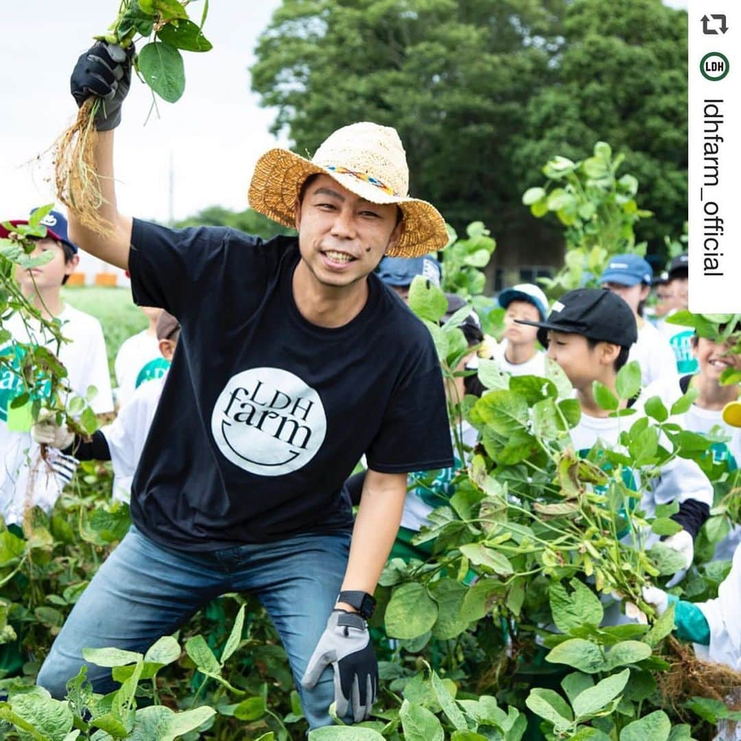 USAさんのインスタグラム写真 - (USAInstagram)「#repost @ldhfarm_official ﻿ 【ODORÜ EDAMAME収穫祭】﻿ ﻿ 多古町立常磐小学校の生徒さん、﻿ ﻿ EXPGの生徒さん、﻿ ﻿ EXILE ÜSAさんとの﻿ ﻿ オドル枝豆収穫祭が行われました！﻿ ﻿ 日常では体験できない経験で大盛り上がりでした🌈✨﻿ ﻿ やっぱりハッピーな音楽をかけて作業すると種まきも収穫も凄く楽しいですね🎶﻿ ﻿ 美味しく育っているか楽しみです☺️🌱﻿ ﻿ 大地に感謝！﻿ ﻿ 農家さんに感謝！﻿ ﻿ #LDHfarm﻿ #ODORÜYASAI﻿ #オドル野菜﻿ #オドル枝豆﻿ #edamame ﻿ #温故知新﻿ #ありがとう」8月27日 22時43分 - exileusa_danceearth