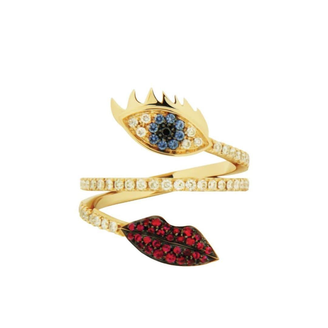 のインスタグラム：「MARRY ME polifemo ring 👁👃🏻👄  #delfinadelettrez  #anatomiccollection」