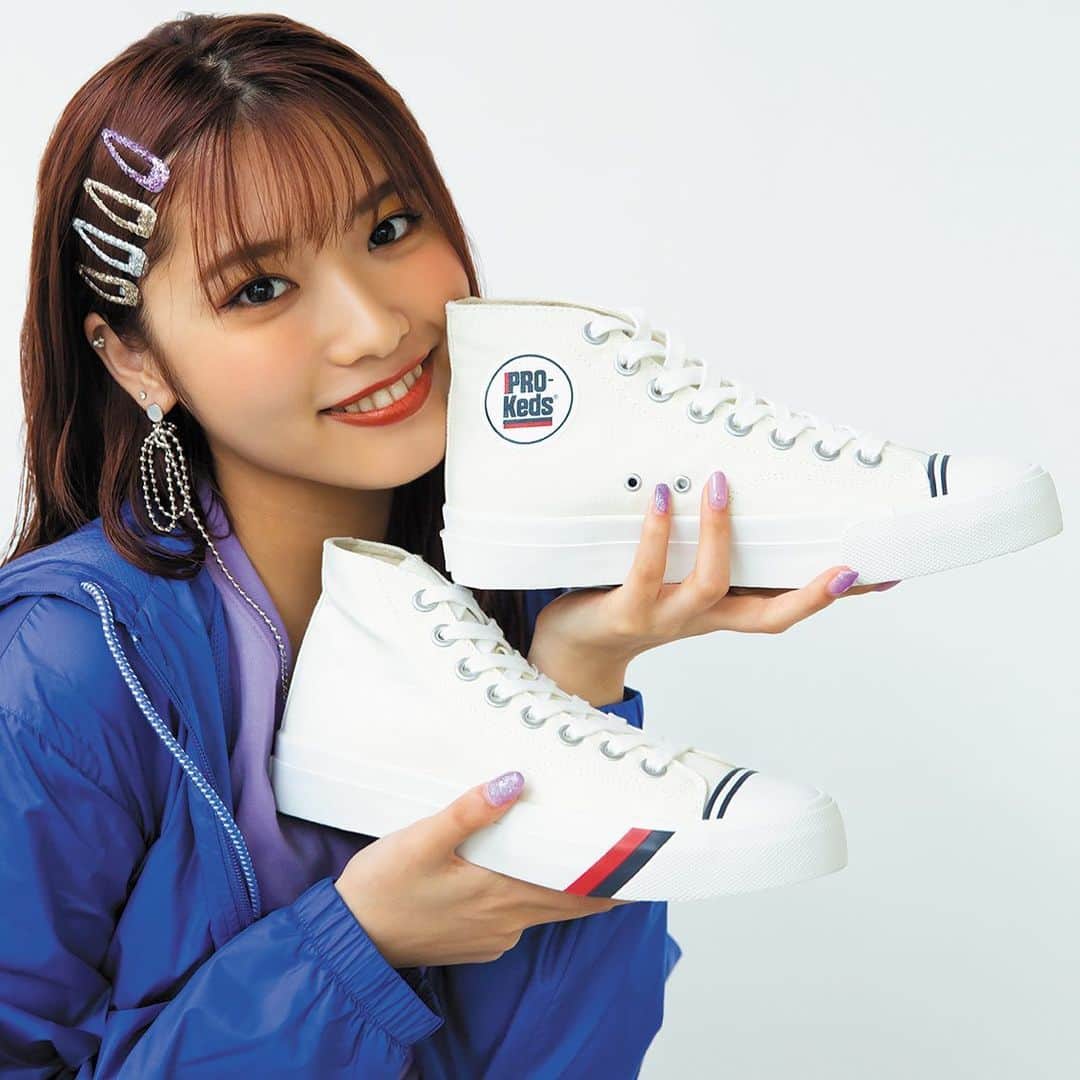 prokeds_jpのインスタグラム：「. PRO-Keds ROYAL AMERICA HI ロイヤルアメリカ ハイ  #プロケッズ #シューズ #スニーカー #キャンバス #あいりる #古田愛理  #prokeds #kicks #shoes #sneaker #sneakers #canvas #fashion #instafashion」