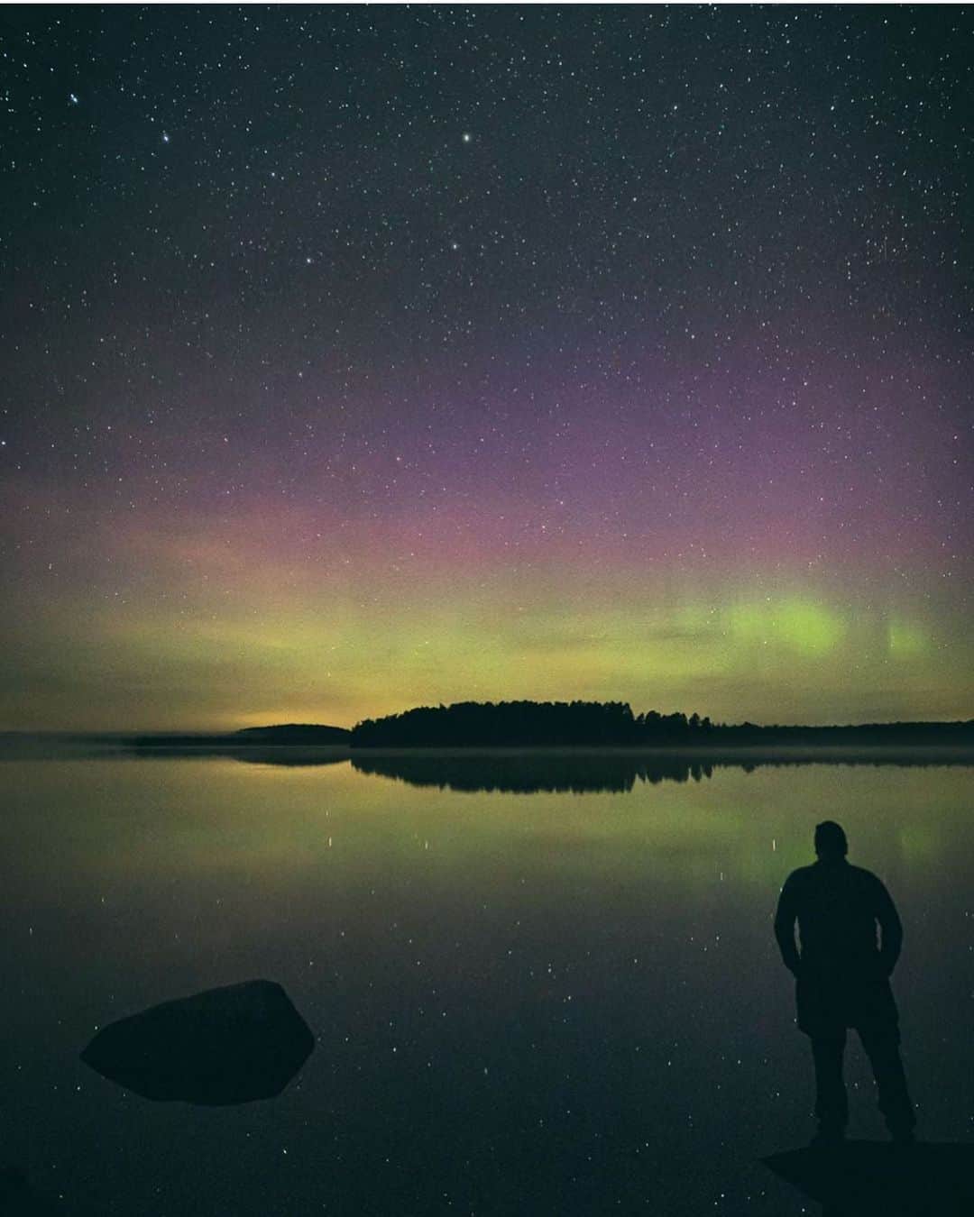 フィンランド政府観光局さんのインスタグラム写真 - (フィンランド政府観光局Instagram)「モイ、オーロラ💜 フィンランド南部クルエンラフカ国立公園から。 ． @timoksanen さんの写真。Kiitos！」8月27日 19時36分 - visitfinlandjapan