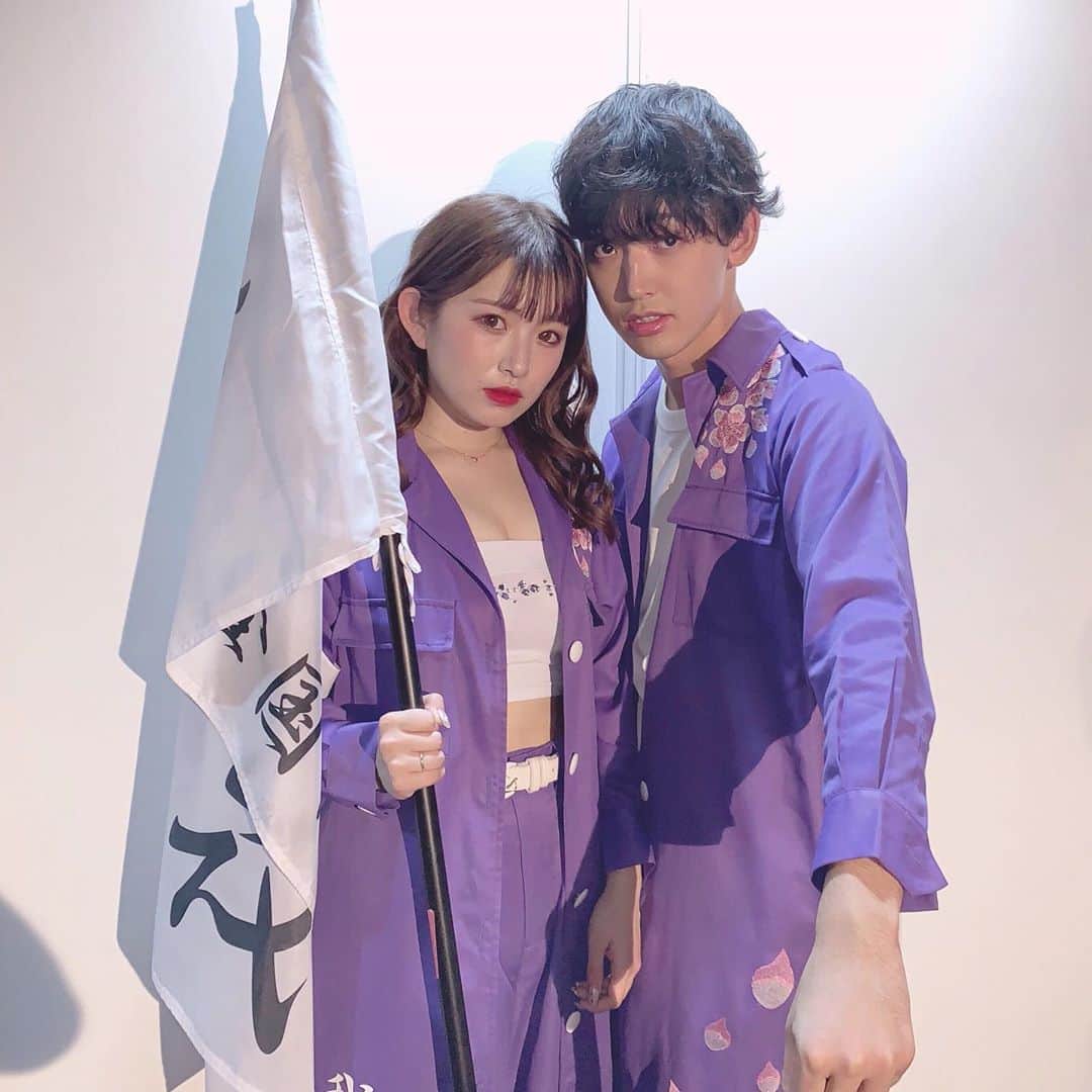 青木菜花のインスタグラム：「.﻿ .﻿ 関西コレクションありがとうございました！﻿ ﻿ 今までで1番大きなイベントで﻿ 緊張したけど楽しかったです！！！﻿ ﻿ そして衣装はsugarさんのハロウィンステージで﻿ 特攻服着させて頂きました😂💞﻿ ﻿ こんいう機会がないとなかなかきれない、、﻿ どうですか！😂😂﻿ ﻿ 来てくれた方ありがとうございました🌷﻿ .﻿ . #関西コレクション」