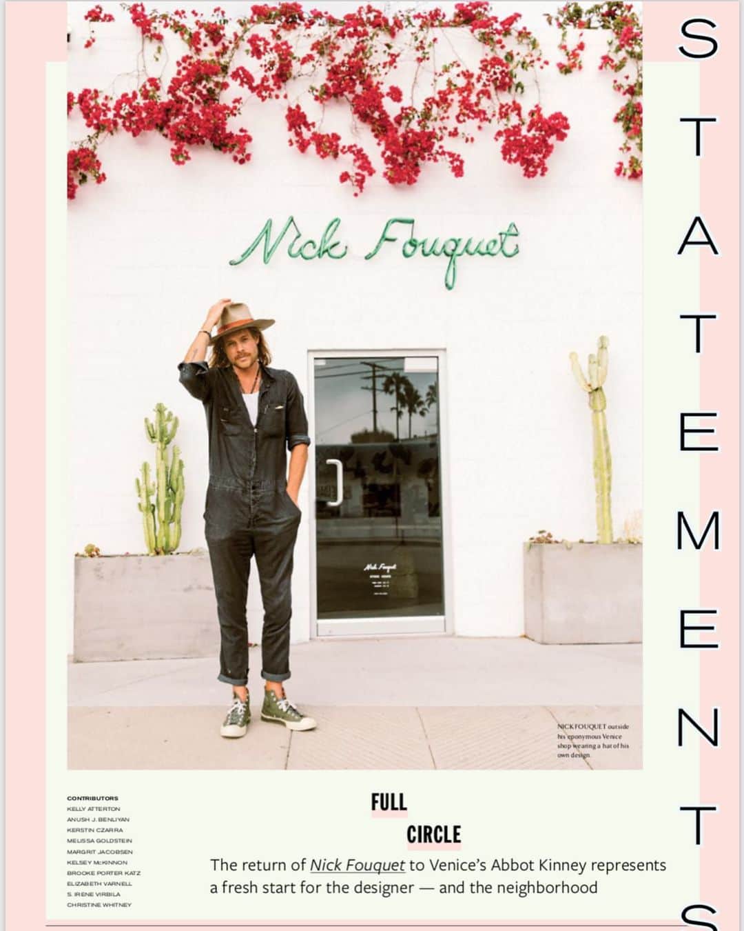 Nick Fouquetのインスタグラム：「🌵California state of mind always🌵 Thanks C magazine for featuring our new store and the journey in this rad article⚡️」