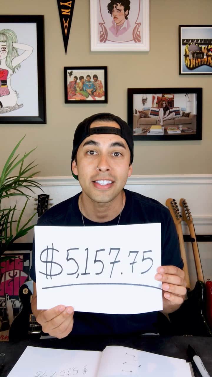 ヴィック・フエンテスのインスタグラム：「Holy shit we did this!  We raised over $5k for @ltdfoundation last week and also broke the record for the most requests in a day! Thank you guys for supporting the cause and making this happen! All of this is going to help make dreams come true for children and young adults living with life-threatening illnesses 🖤  Thanks to @cameo for your help 🙏」