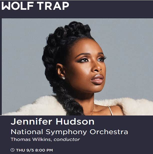 ジェニファー・ハドソンのインスタグラム：「Really looking forward to my Performance with the National Symphony Orchestra conducted by Thomas WilKins @wolf_trap  hope to see you all there . 💜」