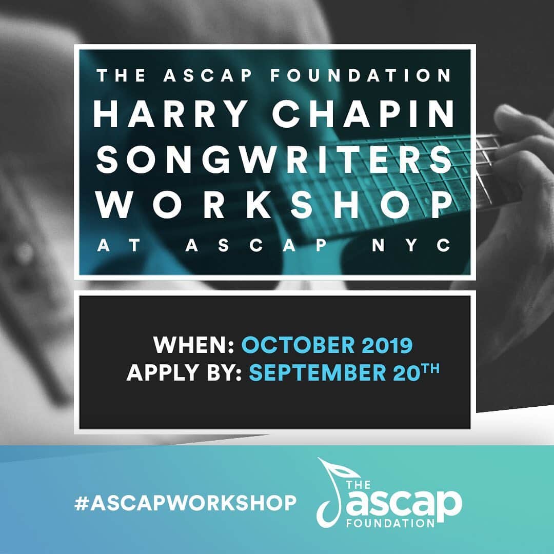 ASCAPさんのインスタグラム写真 - (ASCAPInstagram)「Music creators, time to take your career to the next level! There's still time to apply to the @ascapfoundation Harry Chapin Songwriters Workshop!The deadline is September 20th, so don't miss out on this unique opportunity to refine and enhance your work with the guidance of established industry mentors. #linkinbio for more info on the workshop and how to apply...」8月28日 6時12分 - ascap