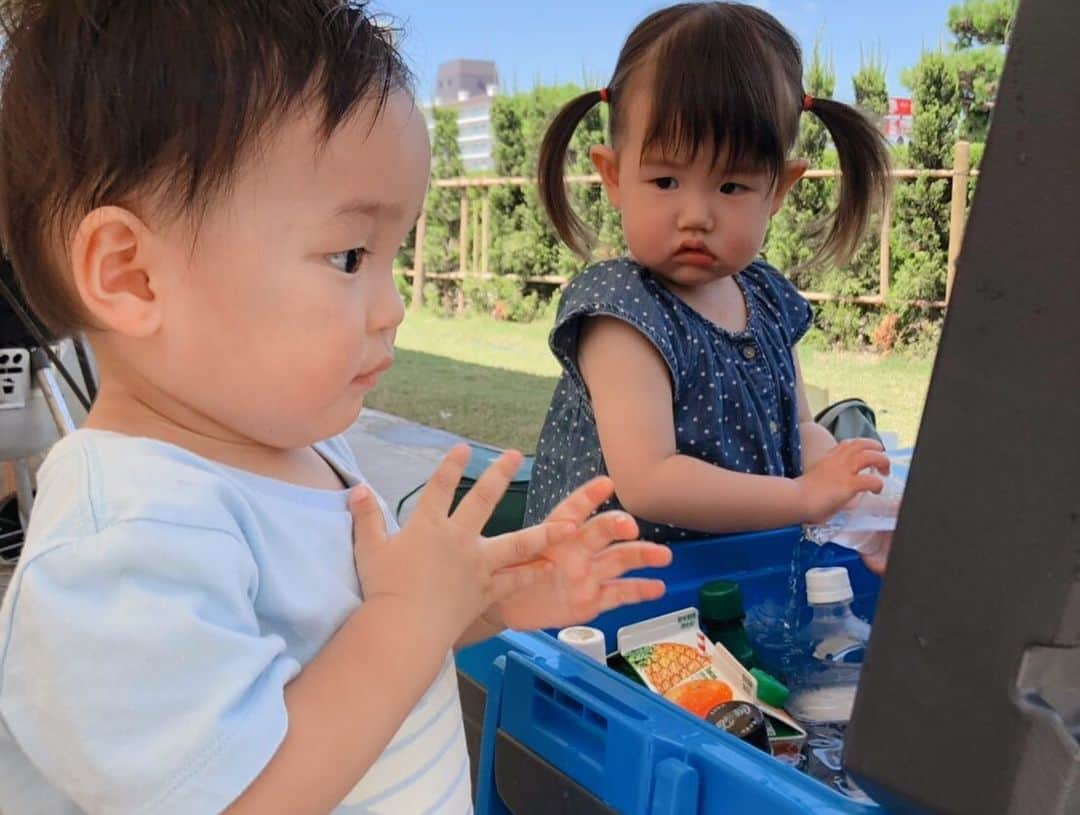 井上香織さんのインスタグラム写真 - (井上香織Instagram)「・ すこーし前のBBQ🍖🎂👶👶👶 ・ お米7合分のおにぎりは初体験🍙😆 ・ #夏の終わり #今年最初のバーベキュー #秋にもやりたい #素敵な施設 #最高」8月28日 17時44分 - kaorin888