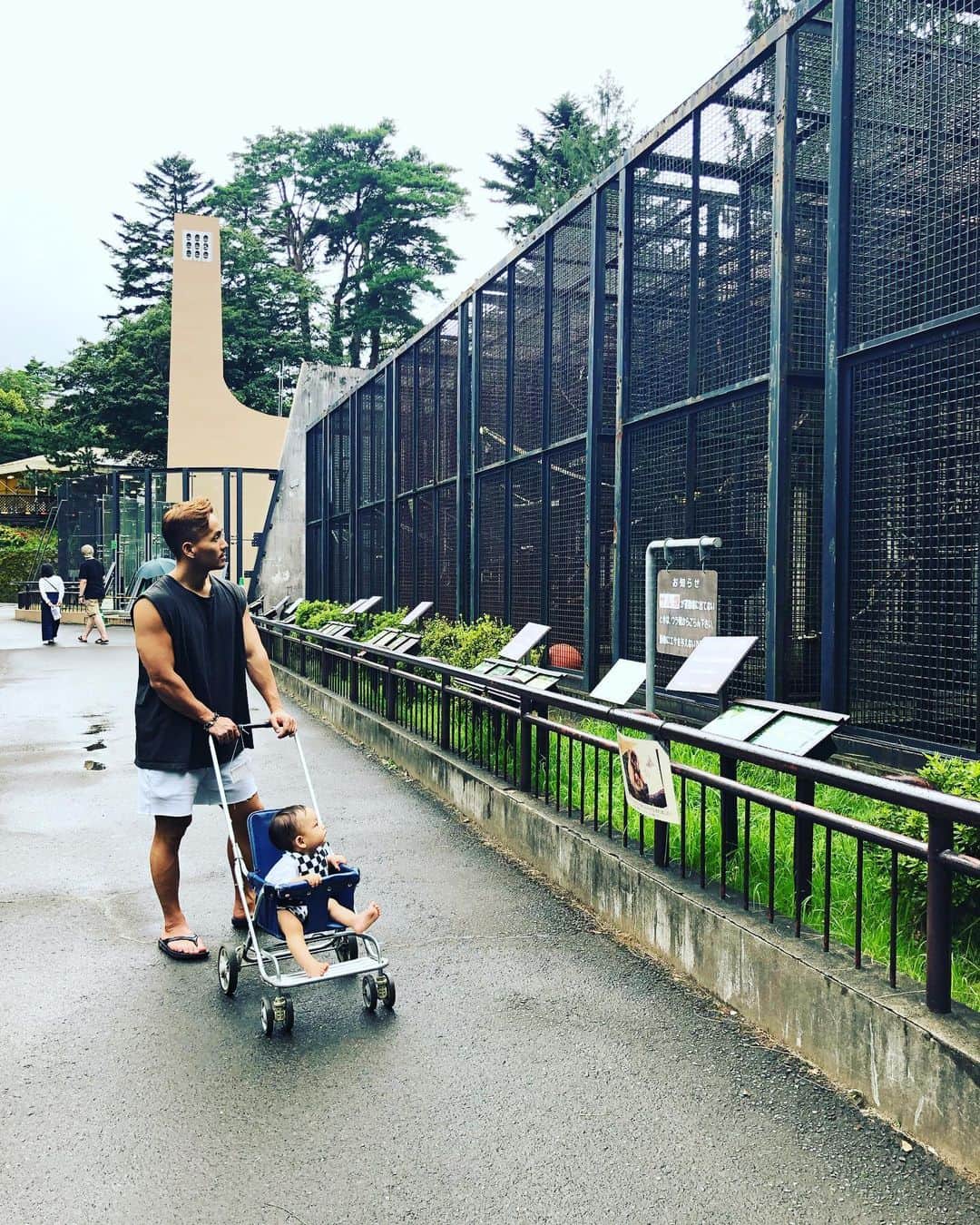 菅井悦子さんのインスタグラム写真 - (菅井悦子Instagram)「九州出張から家族全員で風邪を引き😅私は中耳炎で幕を閉じました（治った！）👍 そして、つかの間の夏休み。 ほんのちょっとの滞在だったけど、 動物園楽しかったみたい！ もうすぐ一歳☺️ 歩くのも上手になっていよいよお靴の出番ですな😘」8月28日 9時51分 - etsuko313