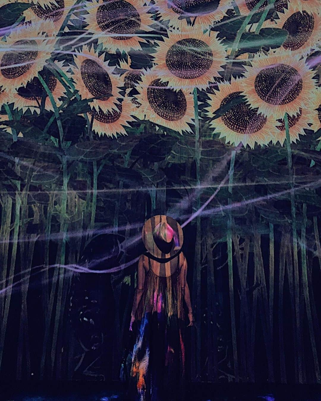 佐野真依子さんのインスタグラム写真 - (佐野真依子Instagram)「このあいだみんなで行った TEAMLAB🌻 すっごくキラキラ綺麗でびっくり🤩 またいきたいなあー🤩 そして 今日が予定日だけど👶まだまだ のんびり産まれなそうみたい🌻」8月28日 10時46分 - sanomaisanomai