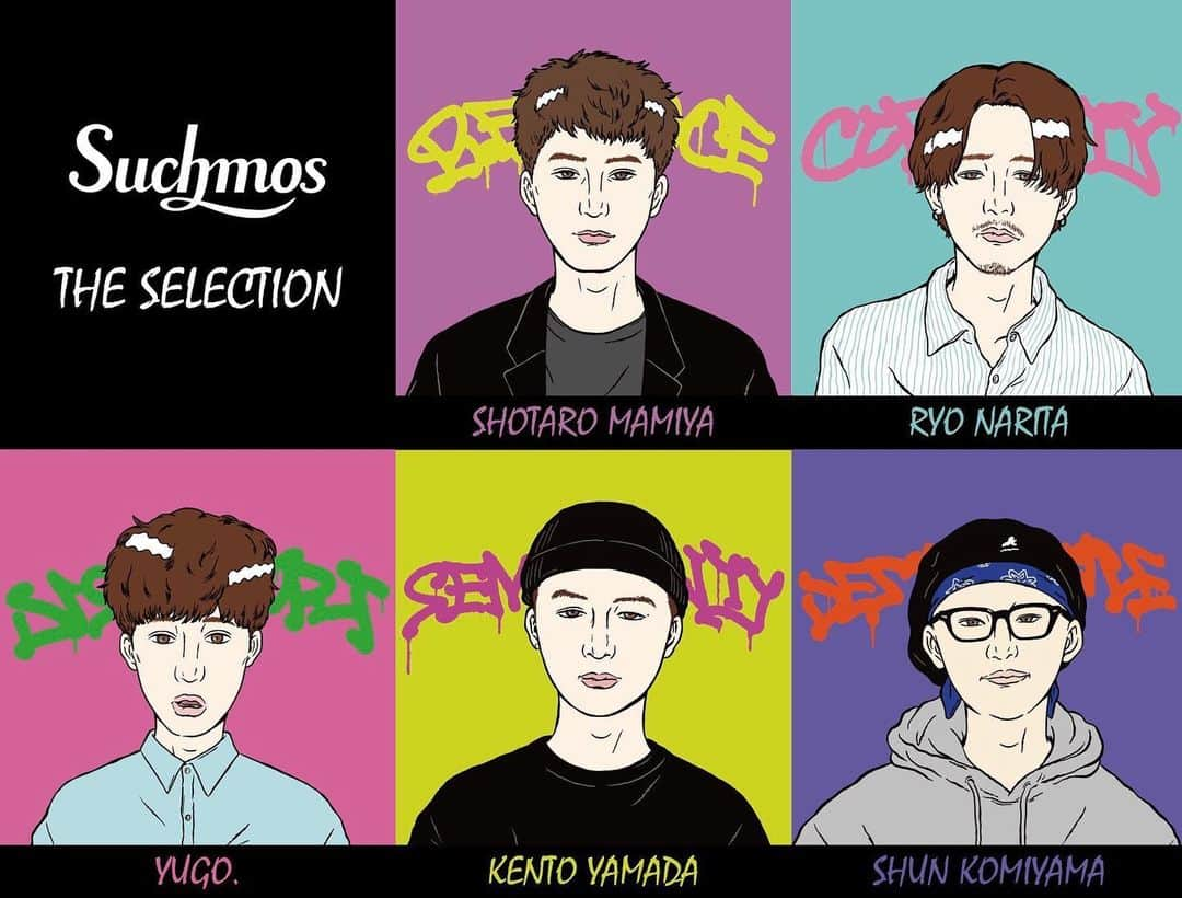 Suchmosさんのインスタグラム写真 - (SuchmosInstagram)「‪『Suchmos THE SELECTION』 プレイリスト全公開！‬ . ‪Selected by‬ . ‪間宮 祥太朗 (俳優)‬ ‪成田 凌 (俳優)‬ ‪YUGO. (イラストレーター)‬ ‪山田 健人 (映像作家)‬ ‪小見山 峻 (写真家)‬ . 詳しくは特設サイトをチェック！ . ‪#間宮祥太朗 #成田凌‬ ‪#YUGO #山田健人 #小見山峻 ‬ ‪#SCM0908 #Suchmos ‬#8の日」8月28日 12時09分 - scm_japan